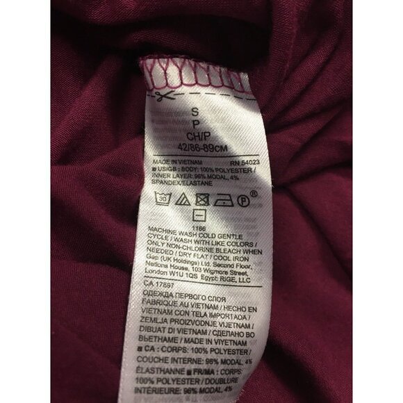 Banana Republic Small Ruffled Sleeve Blouse Solid Lined Career Top Shirt - Picture 8 of 8